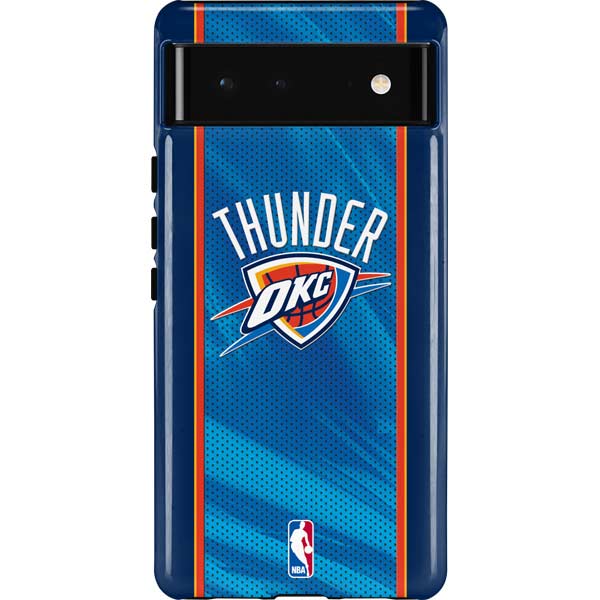NBA Oklahoma City Thunder Blue Jersey Pixel Cases
