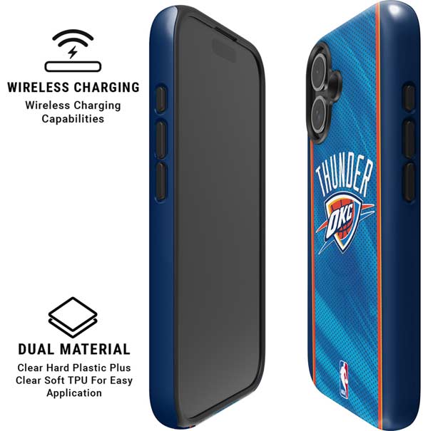 NBA Oklahoma City Thunder Blue Jersey iPhone 16 Magsafe Impact Case