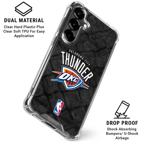 NBA Oklahoma City Thunder Dark Rust Galaxy S26 Clear Case