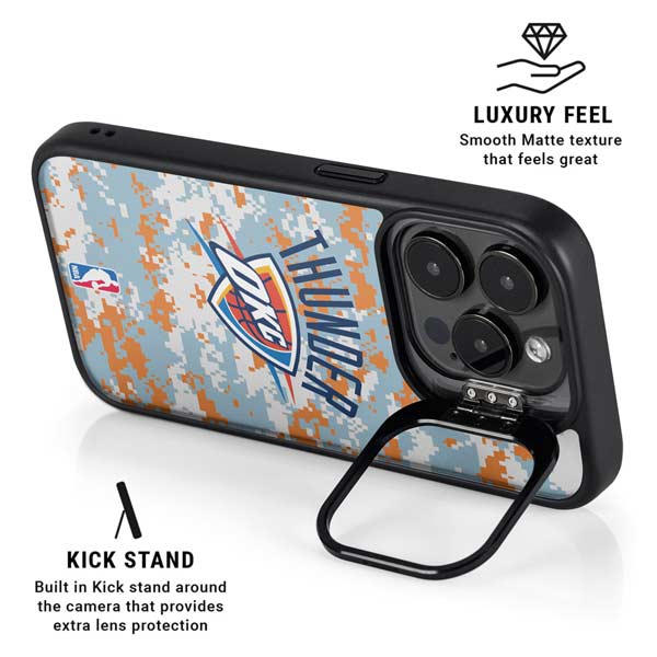 NBA Oklahoma City Thunder Digi Camo iPhone 14 Pro Kickstand Case