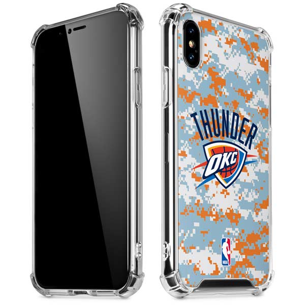 NBA Oklahoma City Thunder Digi Camo iPhone X/XS Clear Case