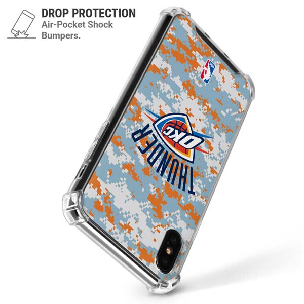 NBA Oklahoma City Thunder Digi Camo iPhone X/XS Clear Case