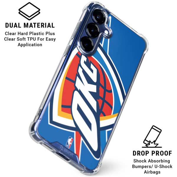 NBA Oklahoma City Thunder Large Logo Galaxy S25 Plus Clear Case
