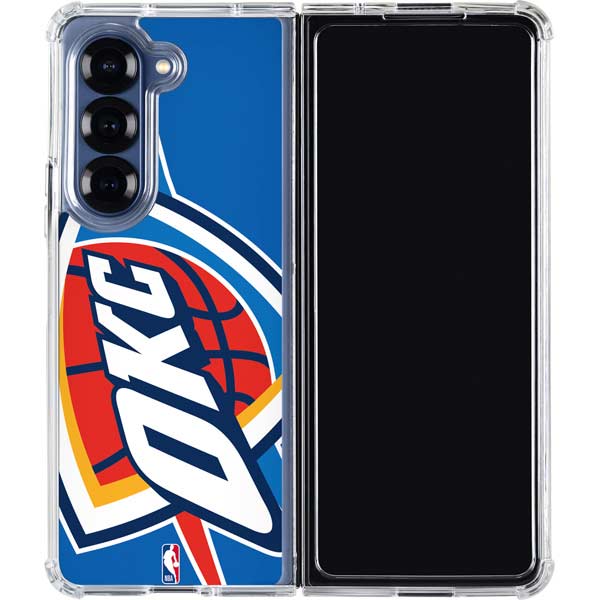 NBA Oklahoma City Thunder Large Logo Galaxy Z Fold7 Clear Case