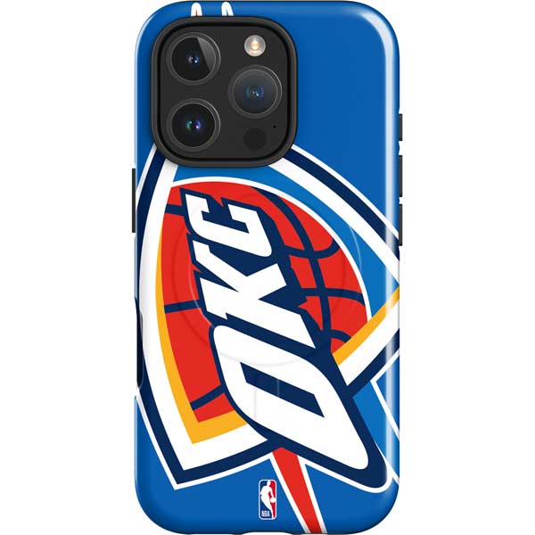 NBA Oklahoma City Thunder Large Logo iPhone 16 Pro Max Magsafe Impact Case