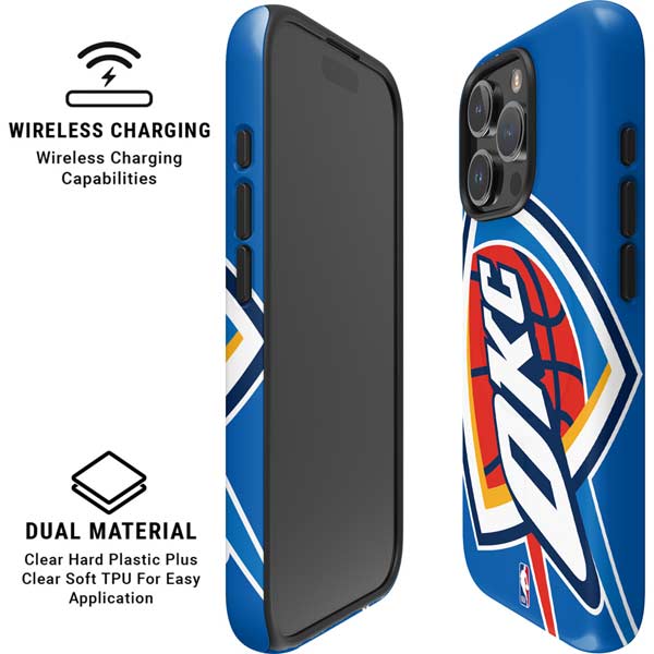 NBA Oklahoma City Thunder Large Logo iPhone 16 Pro Max Magsafe Impact Case