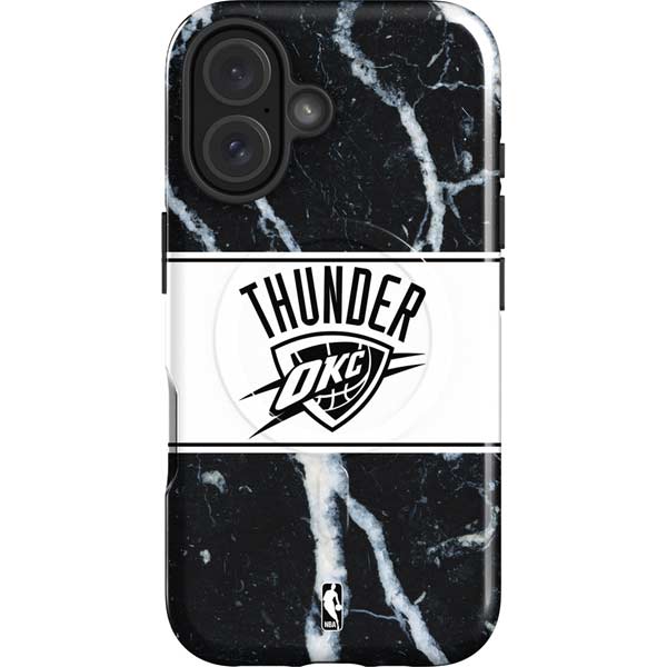 NBA Oklahoma City Thunder Marble iPhone 16 Magsafe Impact Case