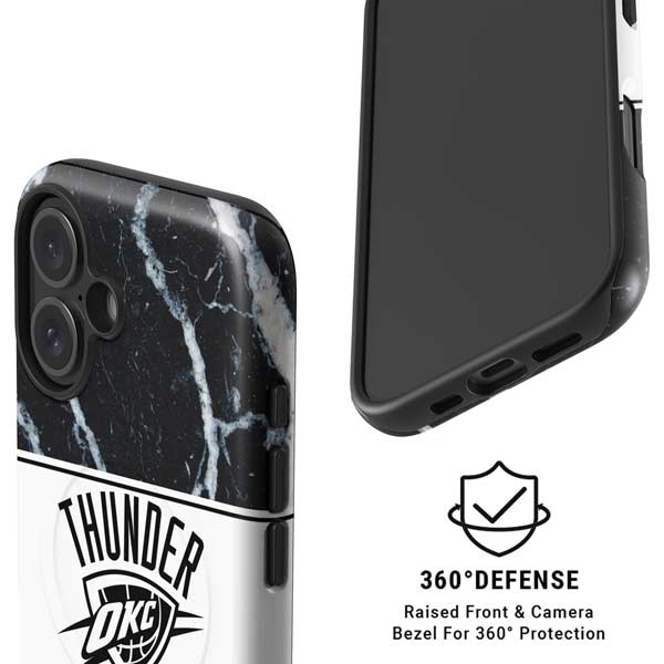 NBA Oklahoma City Thunder Marble iPhone 16 Magsafe Impact Case