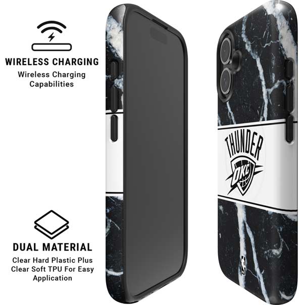 NBA Oklahoma City Thunder Marble iPhone 16 Magsafe Impact Case