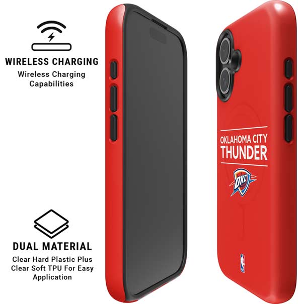 NBA Oklahoma City Thunder Standard - Orange iPhone 16 Magsafe Impact Case