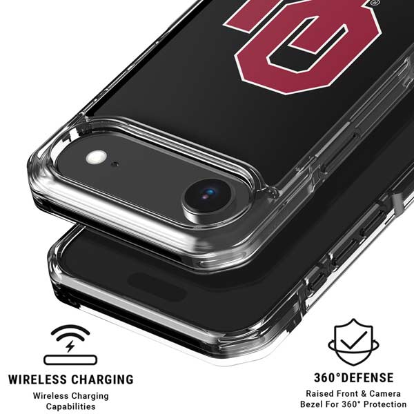 University of Oklahoma Sooners Black iPhone 17 Air Clear Case