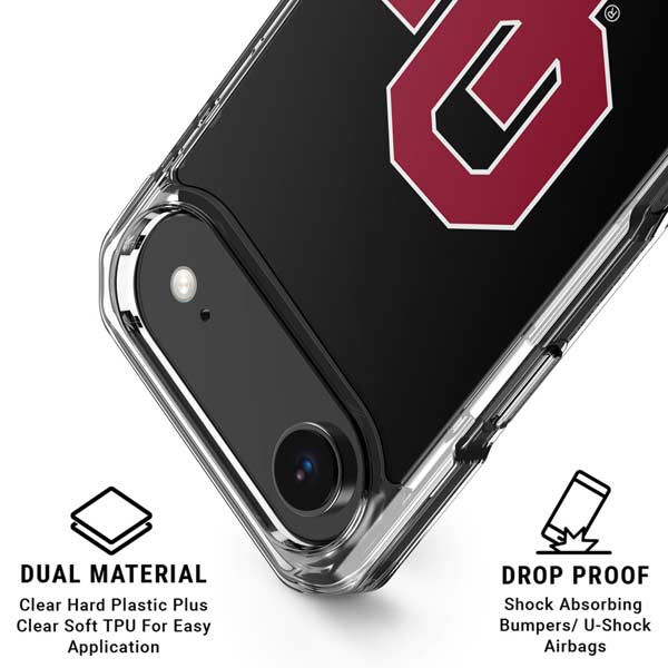 University of Oklahoma Sooners Black iPhone 17 Air Clear Case