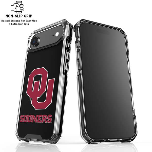 University of Oklahoma Sooners Black iPhone 17 Air Clear Case