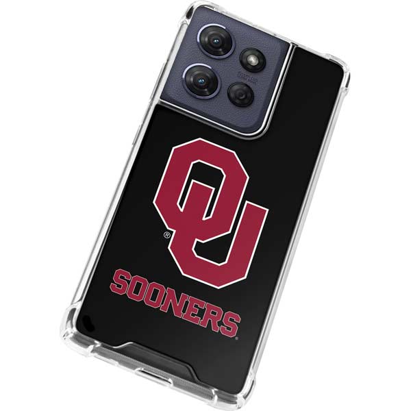 University of Oklahoma Sooners Black Moto G Power 5G (2025) Clear Case