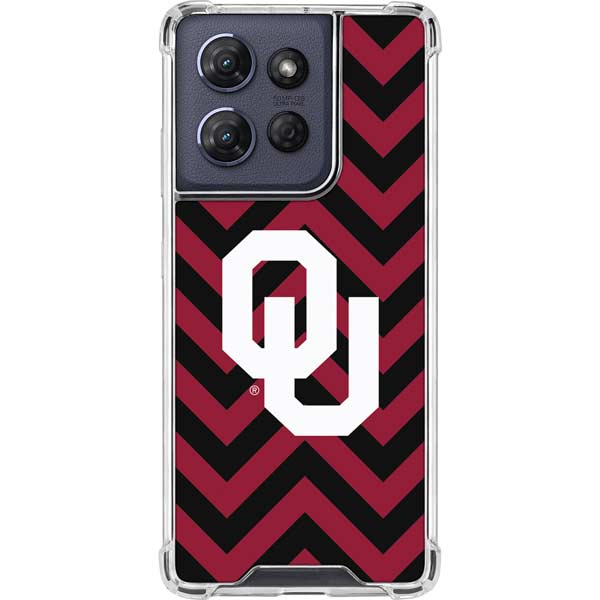 University of Oklahoma Sooners Chevron Moto G 5G (2025) Clear Case