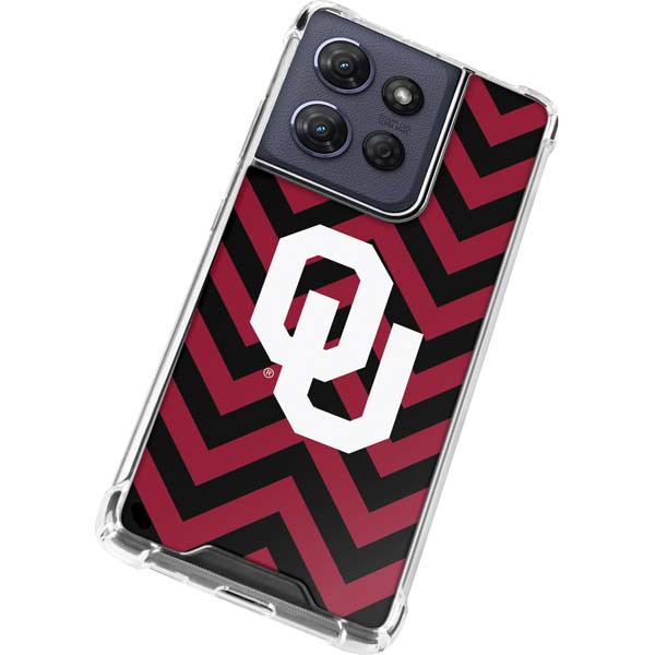 University of Oklahoma Sooners Chevron Moto G 5G (2025) Clear Case