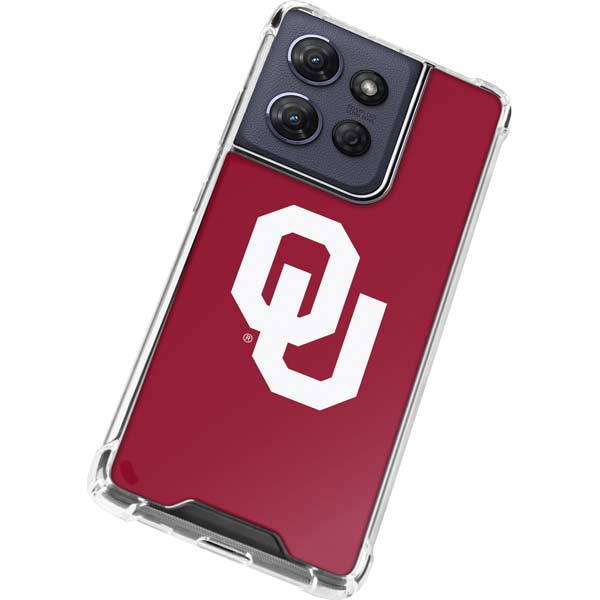 University of Oklahoma Sooners Cracked Moto G 5G (2025) Clear Case