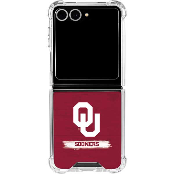 University of Oklahoma Sooners Galaxy Z Flip7 Clear Case