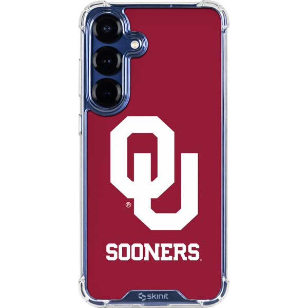 University of Oklahoma Sooners Red Galaxy S25 FE Clear Case