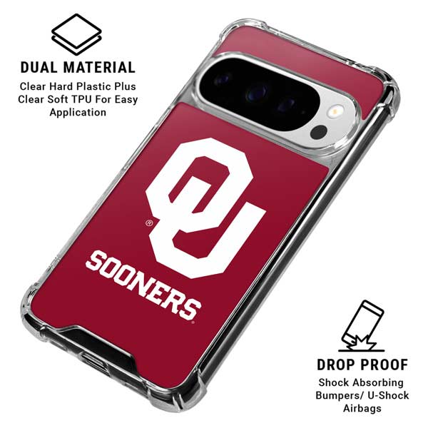 University of Oklahoma Sooners Red Google Pixel 10 Pro XL Clear Case