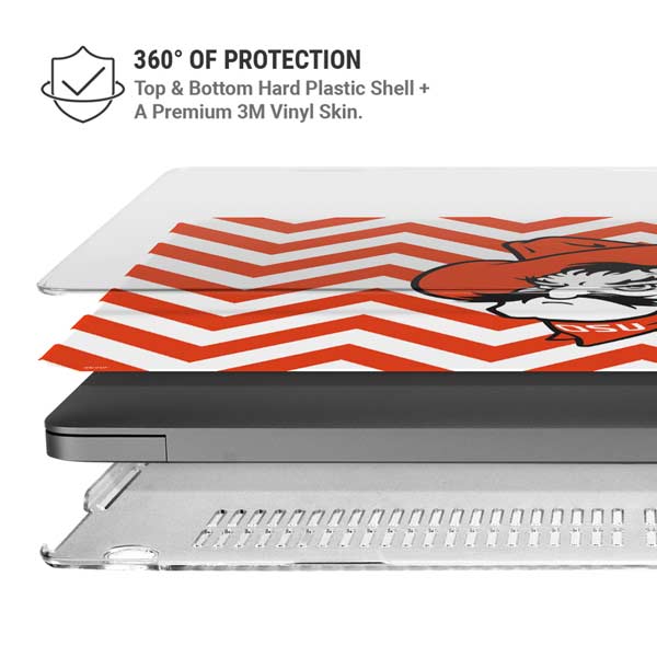 Oklahoma State University Chevron Print MacBook Pro 14in (2021-24) Case plus Skin