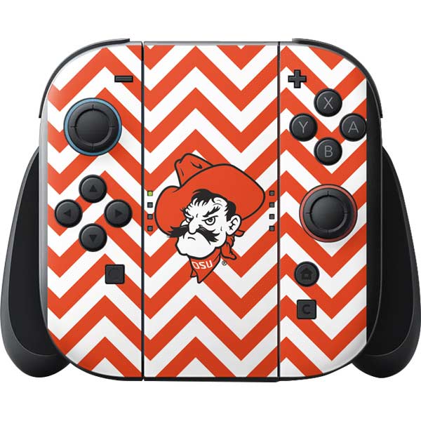 Oklahoma State University Chevron Print Nintendo Switch 2 (2025) with Joy-Con Skin