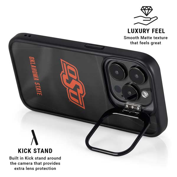 Oklahoma State University Black Jersey iPhone 14 Pro Max Kickstand Case