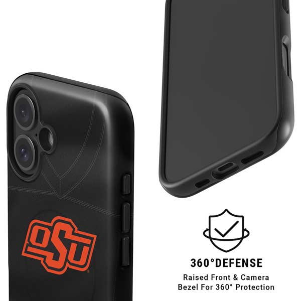 Oklahoma State University Black Jersey iPhone 16 Magsafe Impact Case