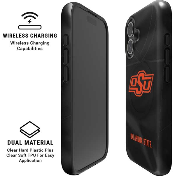 Oklahoma State University Black Jersey iPhone 16 Magsafe Impact Case