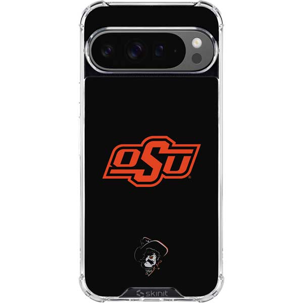 Oklahoma State University OSU on Black Google Pixel 10 Pro XL Clear Case