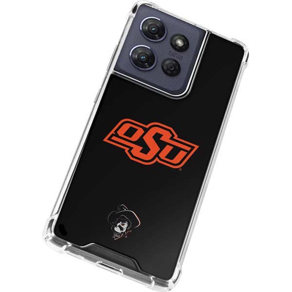 Oklahoma State University OSU on Black Moto G Power 5G (2025) Clear Case