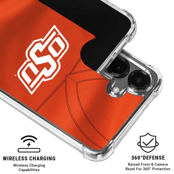 Oklahoma State University Orange Jersey Galaxy S26 Plus Clear Case
