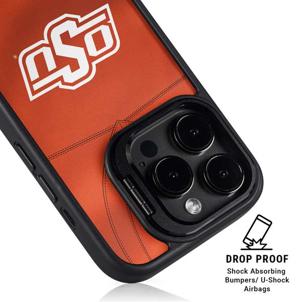 Oklahoma State University Orange Jersey iPhone 14 Pro Kickstand Case