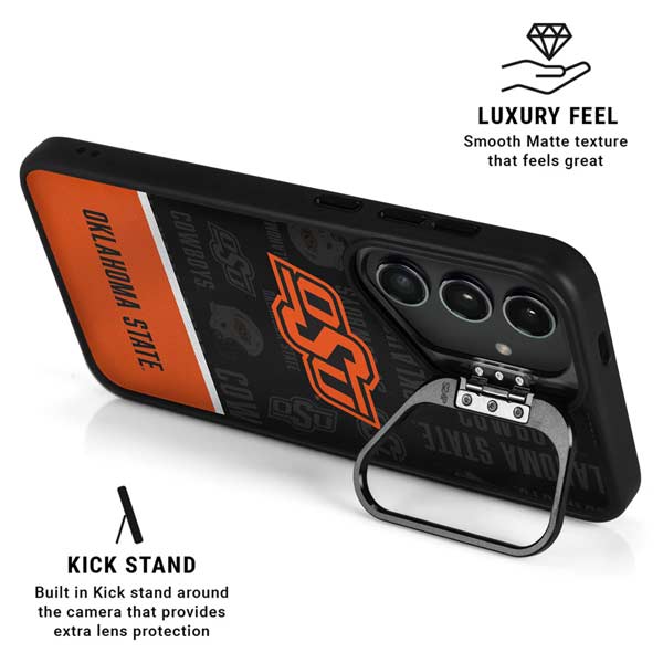 Oklahoma State University Split Jersey Galaxy S26 Plus Kickstand Case