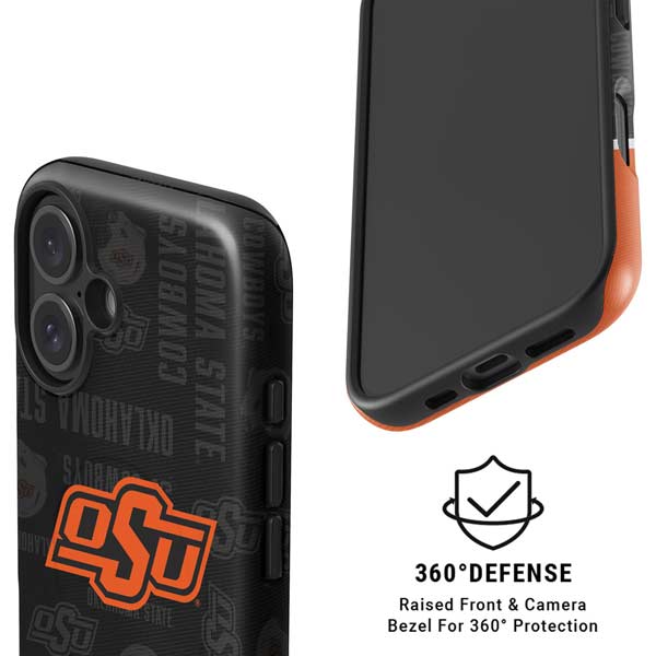 Oklahoma State University Split Jersey iPhone 16 Magsafe Impact Case