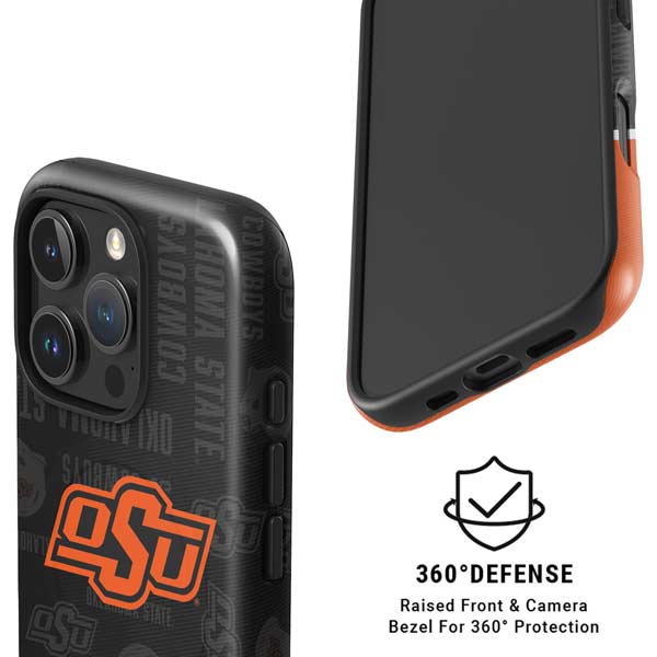 Oklahoma State University Split Jersey iPhone 16 Pro Magsafe Impact Case