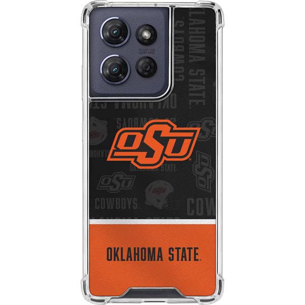 Oklahoma State University Split Jersey Moto G Power 5G (2025) Clear Case