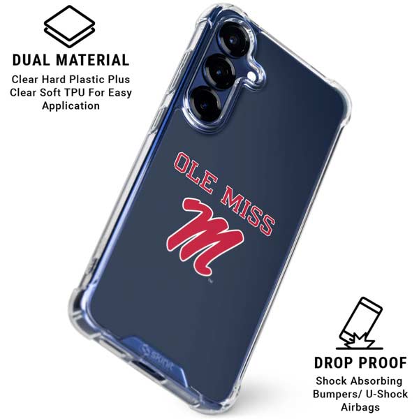 University of Mississippi Ole Miss Blue Galaxy S25 Plus Clear Case