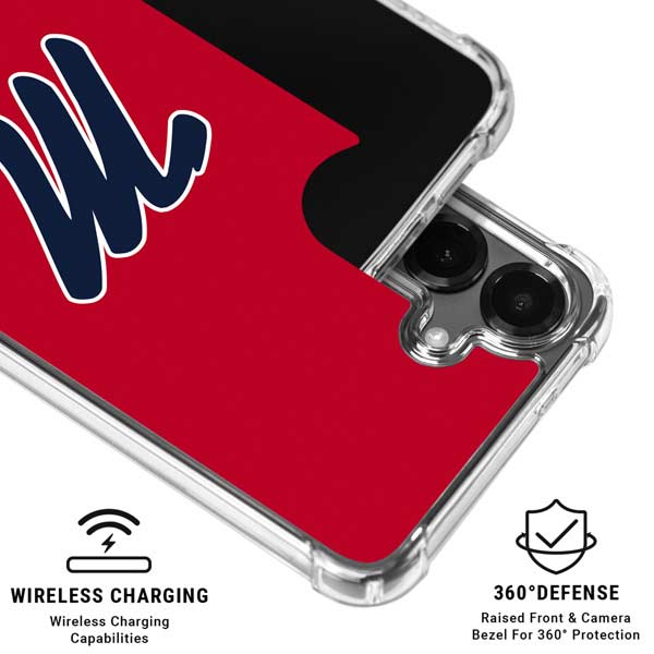 University of Mississippi Ole Miss Logo Red Galaxy S26 Clear Case