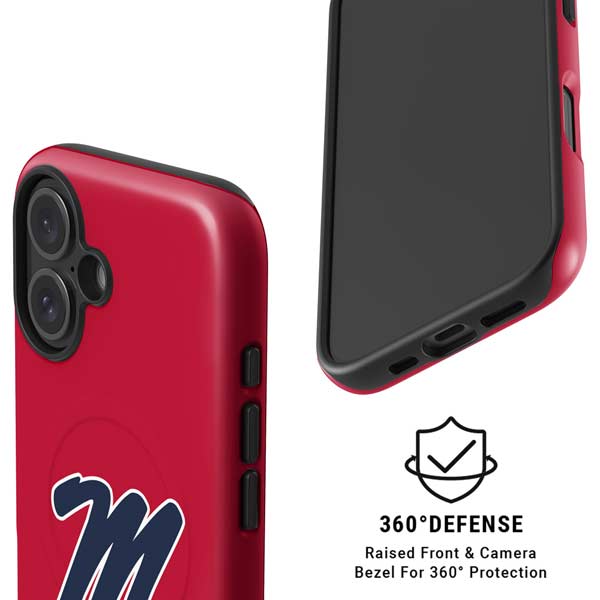 University of Mississippi Ole Miss Logo Red iPhone 16 Magsafe Impact Case
