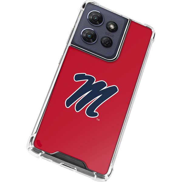 University of Mississippi Ole Miss Logo Red Moto G 5G (2025) Clear Case
