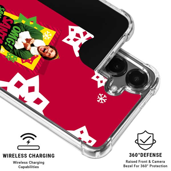 Elf OMG Santas Coming Galaxy S26 Clear Case