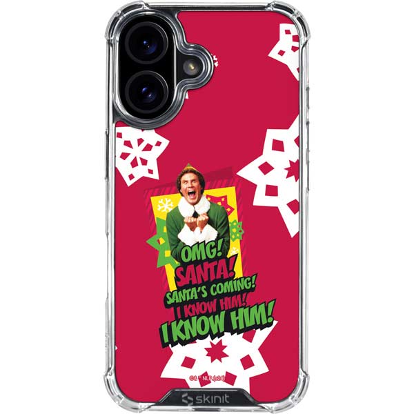 Elf OMG Santas Coming iPhone 17 Clear Case