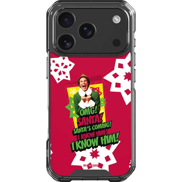 Elf OMG Santas Coming iPhone 17 Pro Clear Case