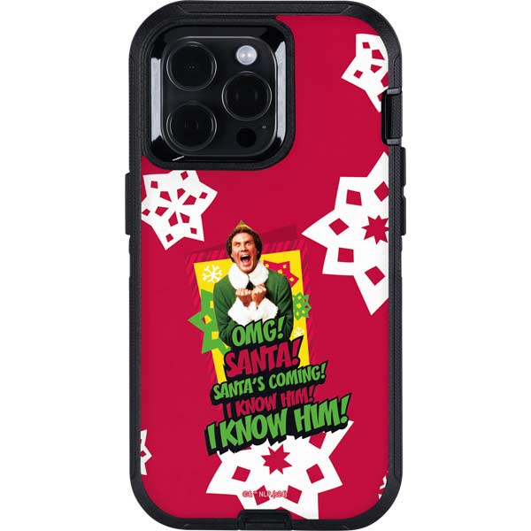 Elf OMG Santas Coming Otterbox Defender iPhone Skin