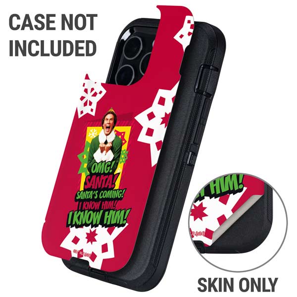 Elf OMG Santas Coming Otterbox Defender iPhone Skin