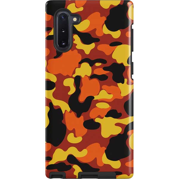 Orange Camo Galaxy Cases