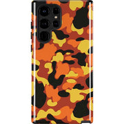 Orange Camo Galaxy Cases