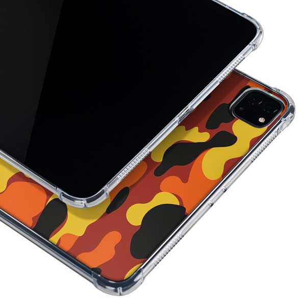 Orange Camo iPad Pro 11in (2024) Clear Case