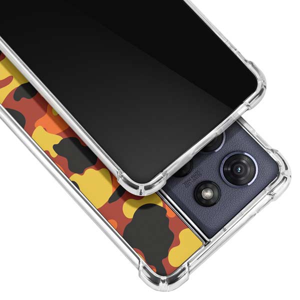 Orange Camo Moto G Power 5G (2025) Clear Case